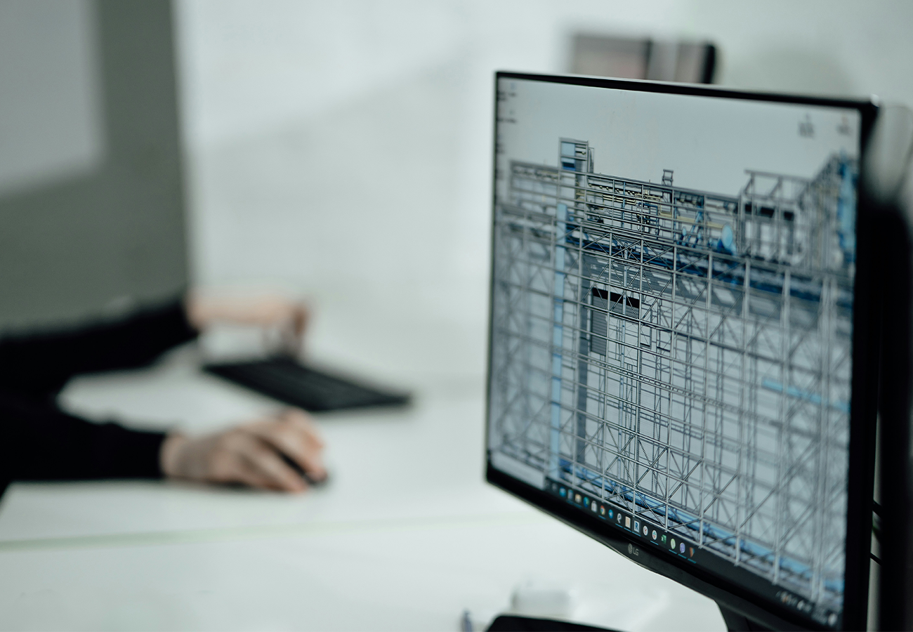 Designer working on Cabinet Vision software.